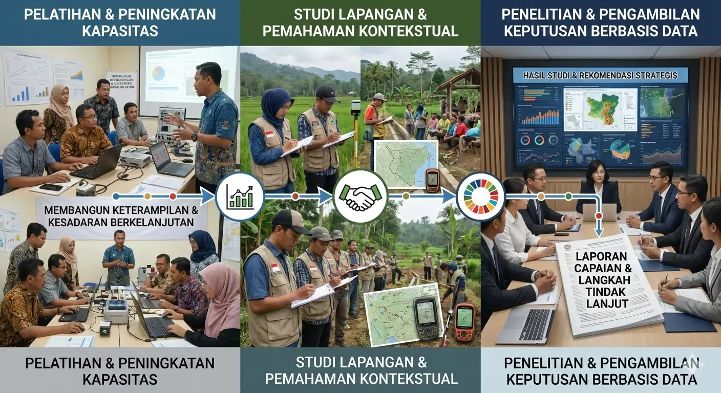 Hasil Pelatihan, Studi Lapangan, dan Penelitian